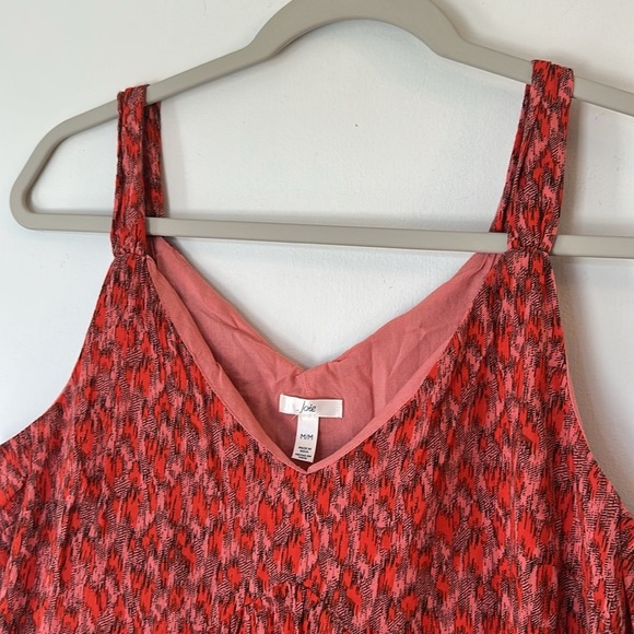 Joie Maxi tiered sleeveless boho cottagecore pink red Dress medium - Picture 4 of 7